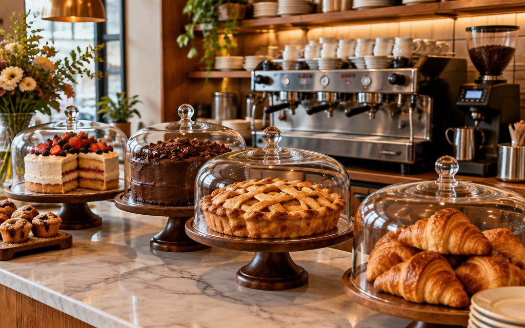 De Bospub: taart en croissants op de toonbank