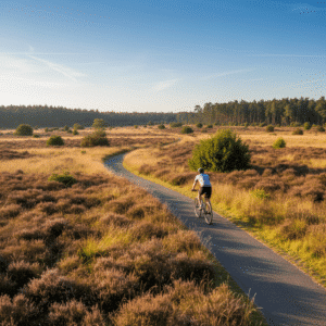 Natuur en landschap tijdens het fietsen