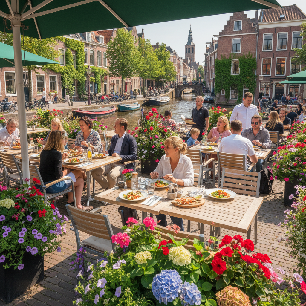 Lunchen in Utrecht met buitenzitplaatsen