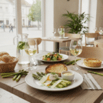 lunchgerecht met asperges