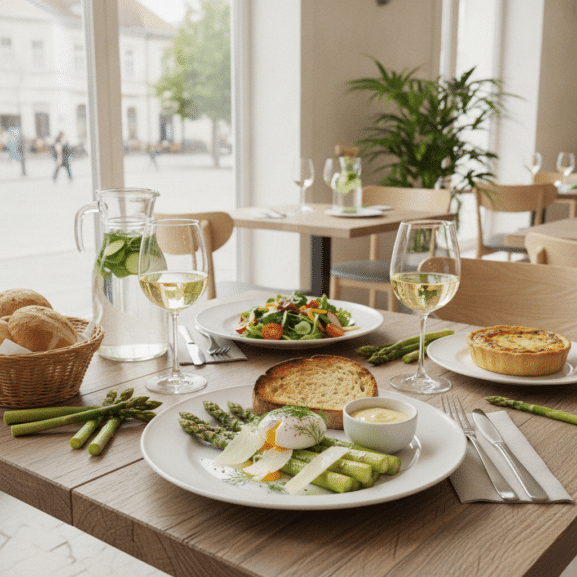 lunchgerecht met asperges